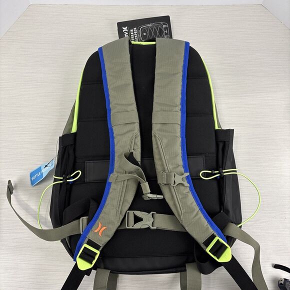 Hurley Terrain Backpack  Neon Laptop Pocket 15" Water Resistant Neon  MSRP $85 - Picture 6 of 10